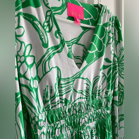 XS Lilly Pulitzer Callla Long Sleeve V-Neck Dress - Picture 4 of 5